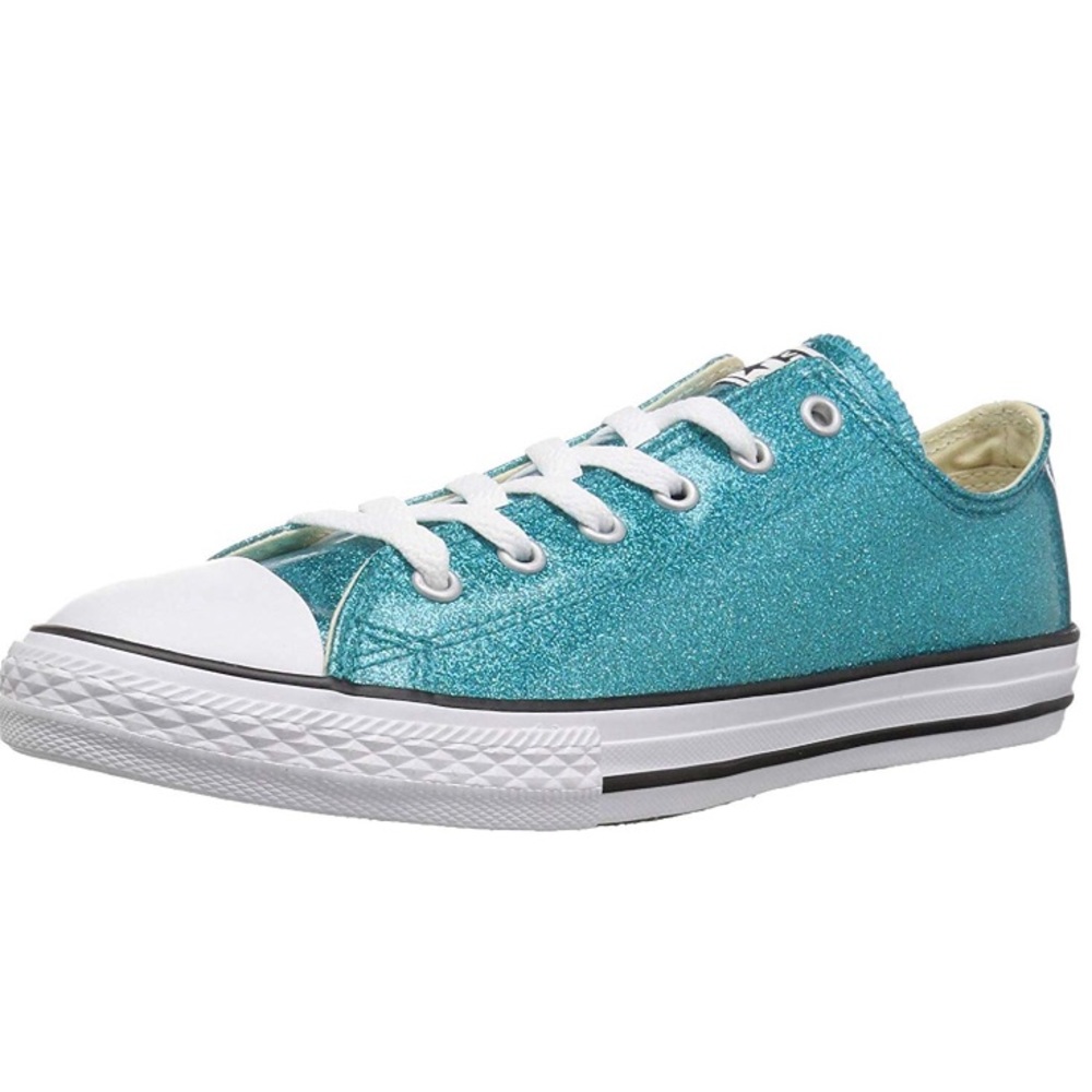 Teal Glitter Converse Low-Top New in Box